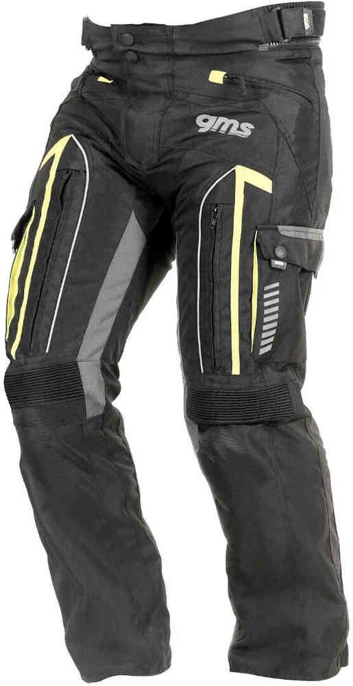 Мотоциклетные текстильные брюки GMS Everest gms, черный желтый