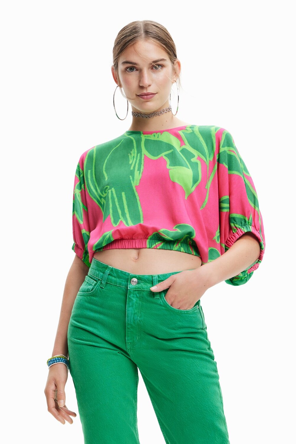 

Футболка с принтом Desigual, Зеленый