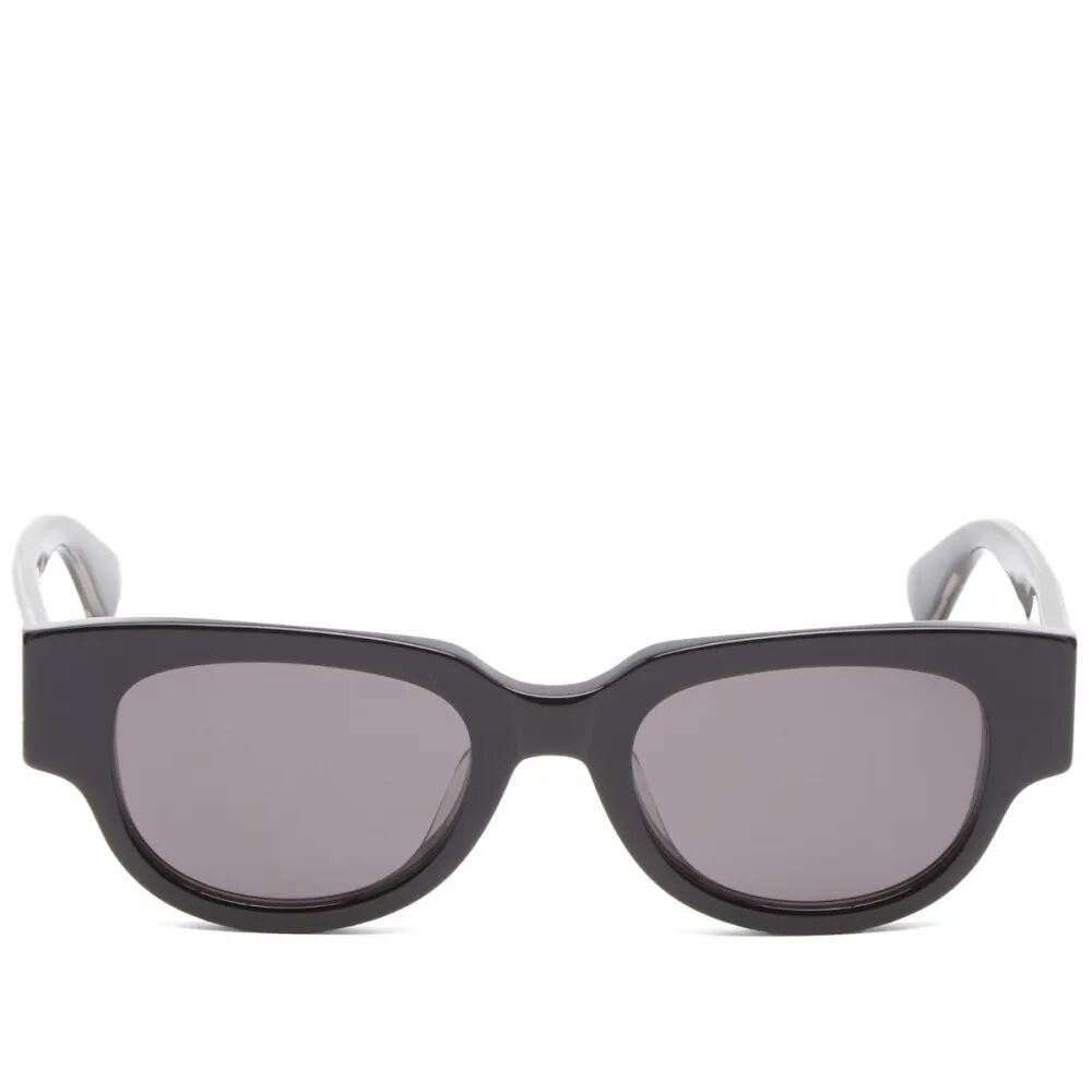 Солнцезащитные очки с треугольными чашками Bottega Veneta Eyewear, черный кожаные ботильоны lug bottega veneta черный