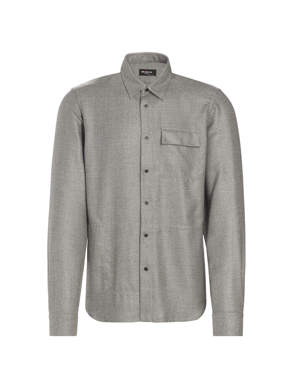 Рубашка Buba из смесового кашемира Kiton, серый цена и фото