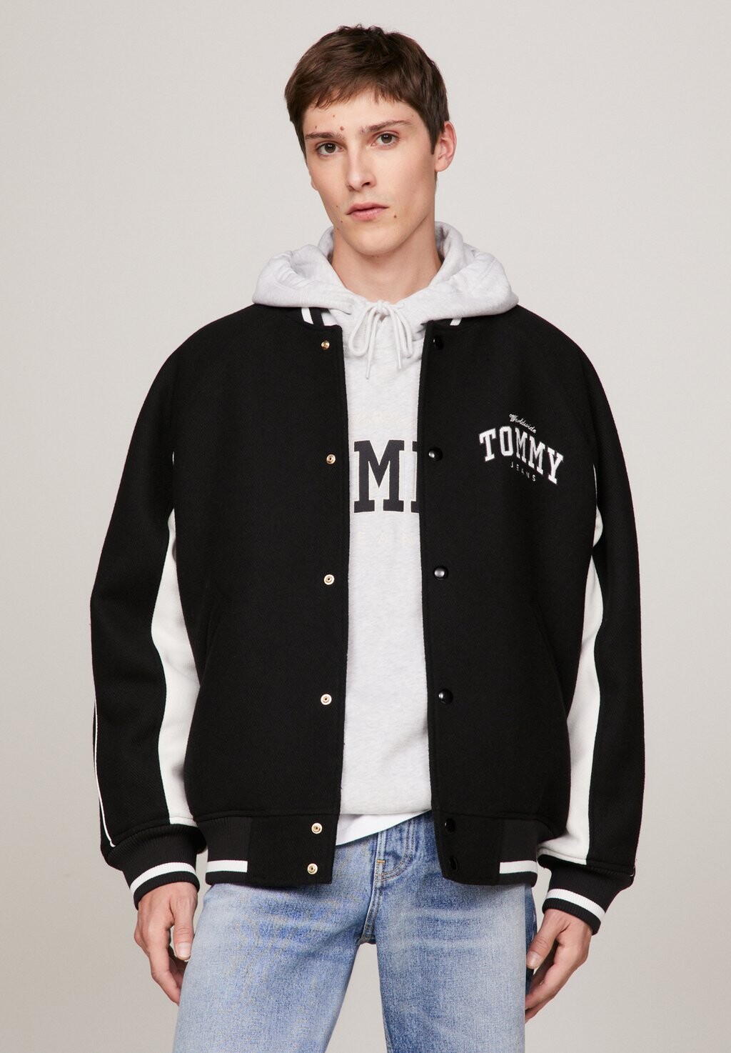 Куртка-бомбер VARSITY UNISEX Tommy Jeans, цвет black куртка бомбер varsity next цвет black skate