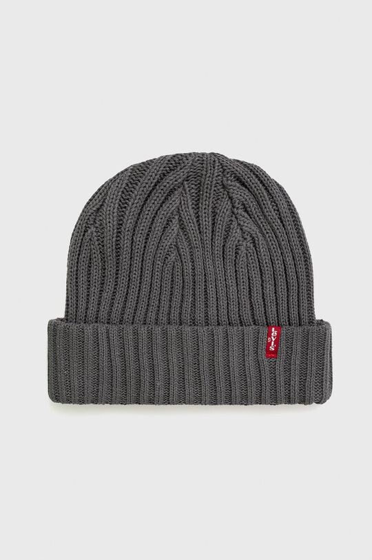

Хлопчатобумажная шапка Levi's, серый