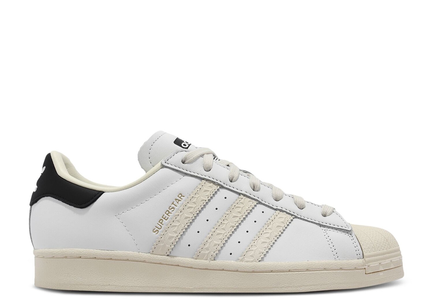 

Кроссовки adidas Superstar 'Debossed Stripes - Wonder White Black', белый
