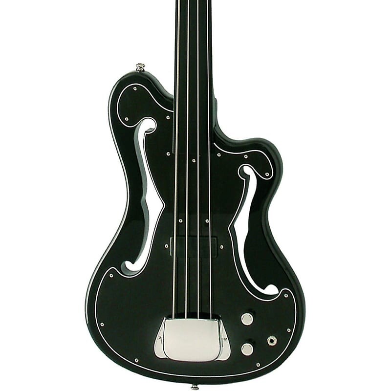 

Басс гитара Eastwood Guitars EUB-1 - Fretless Electric Bass Guitar - Black - Ampeg AUB "Scroll Bass" inspired Tribute Model - NEW!
