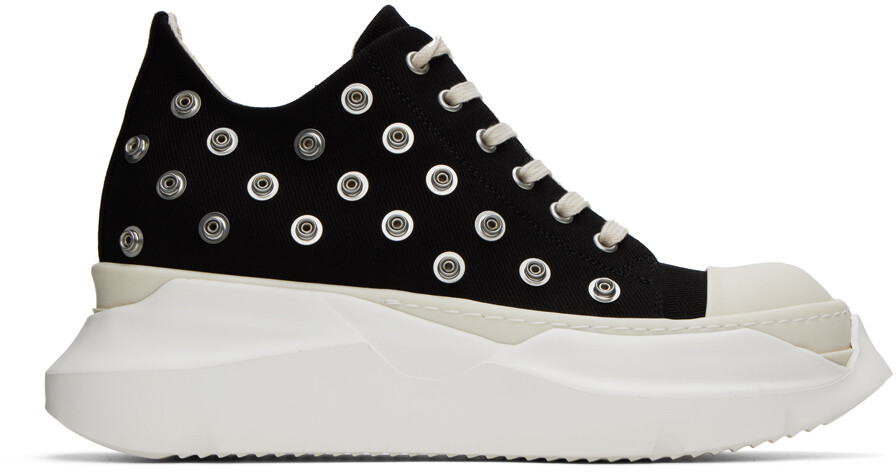 

Черные низкие кеды с абстрактным рисунком Rick Owens DRKSHDW