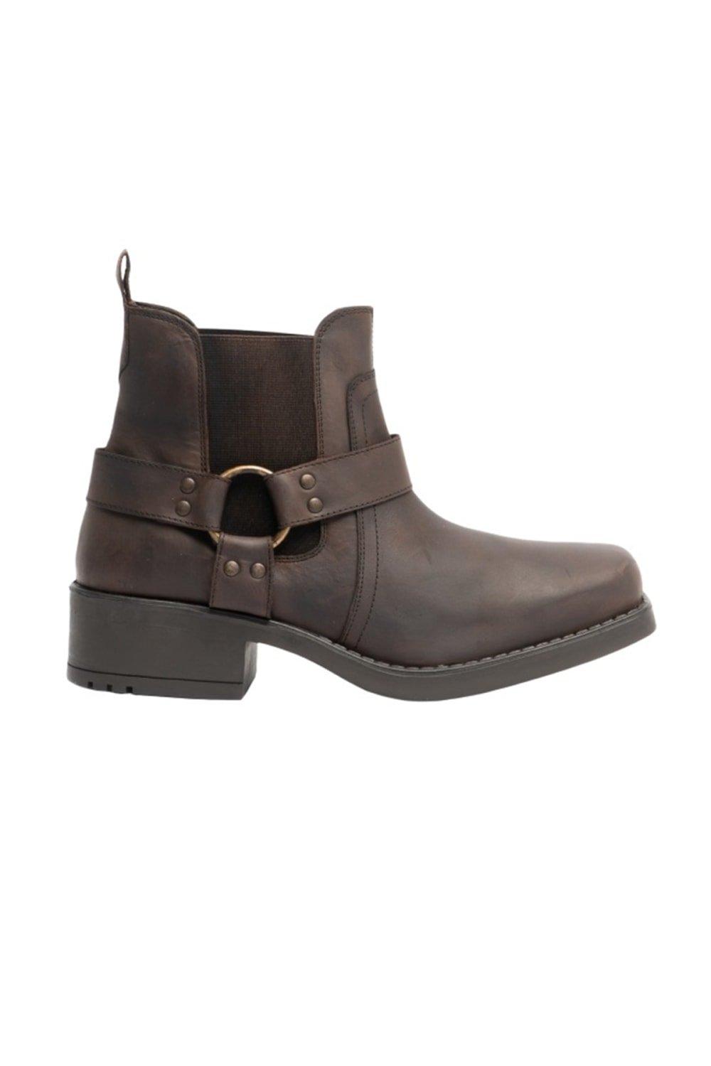 Низкие кожаные ботинки Harley Gusset Harness Woodland, коричневый брелок текстиль черный коричневый