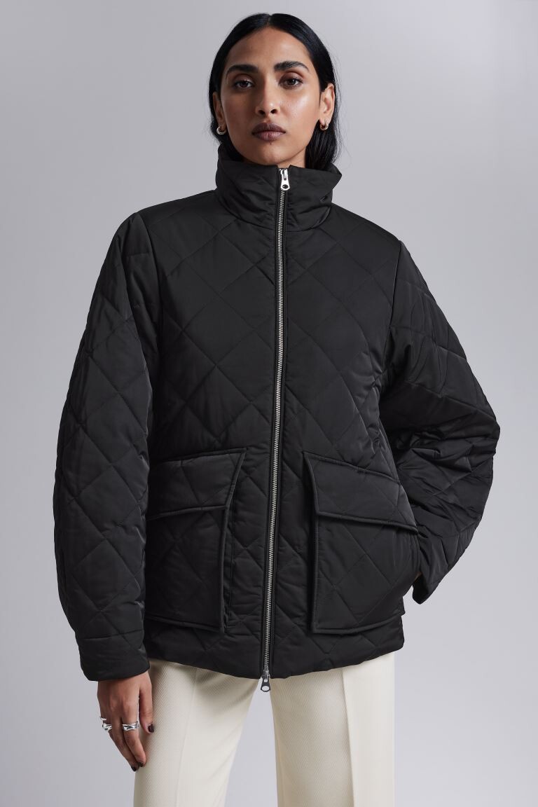 

Жакет с ромбовидной стежкой H&M, черный