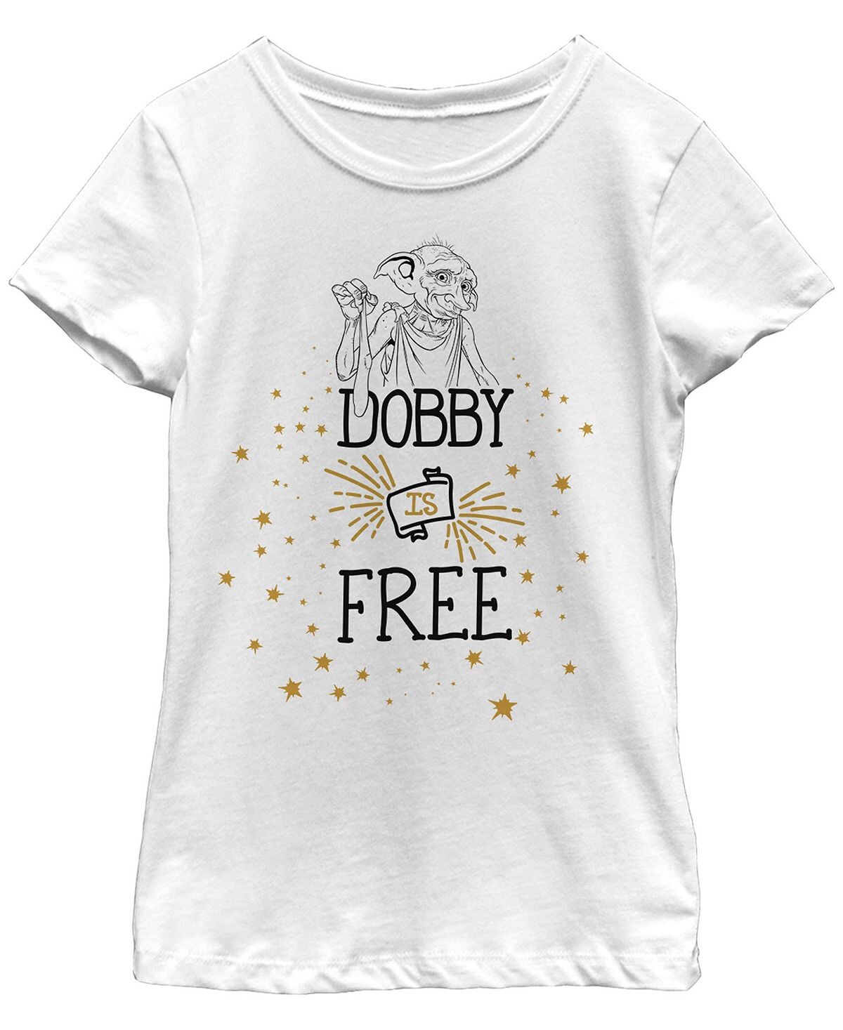 

Футболка Fifth Sun Girl's Harry Potter Dobby is Free Child, белый