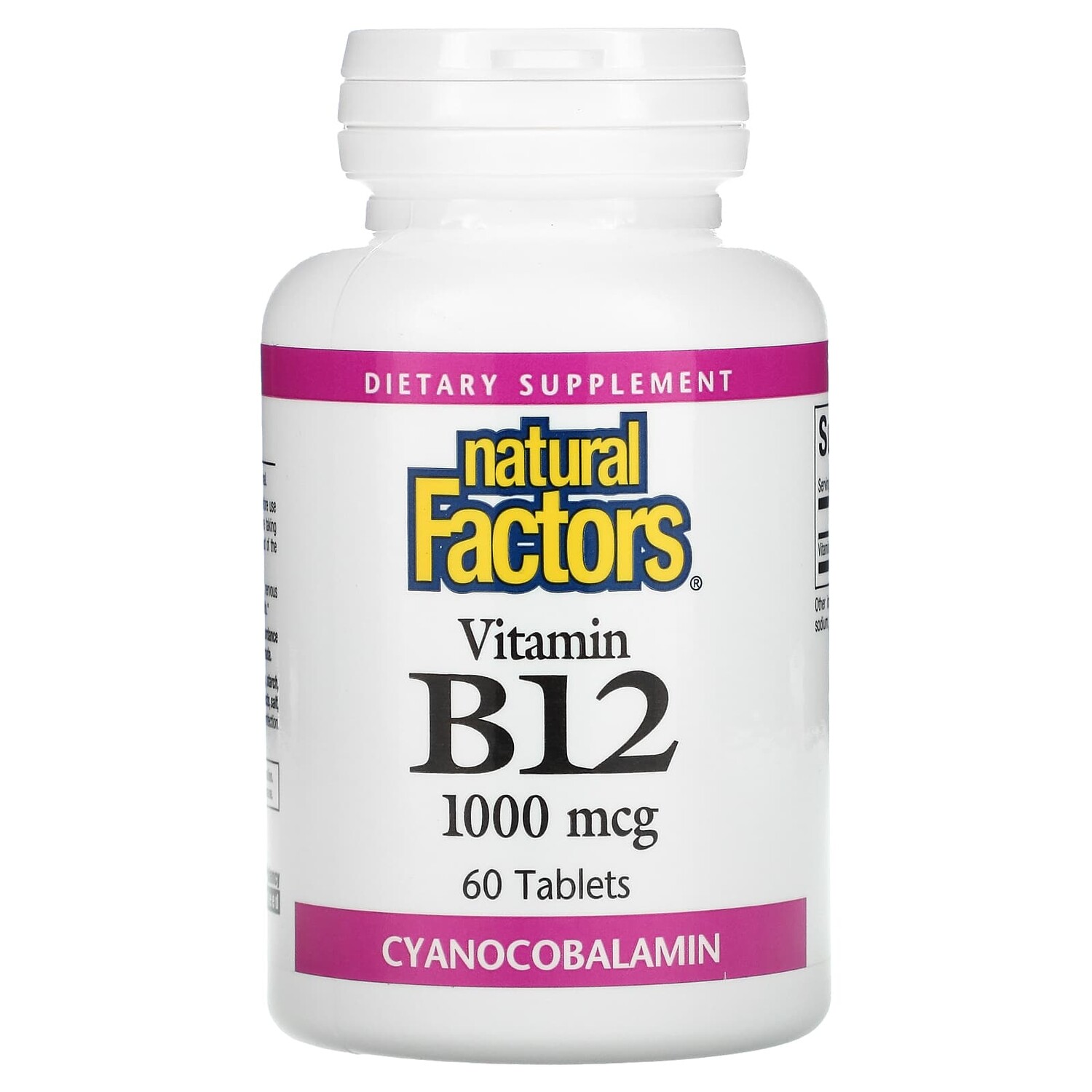 

Витамин В12, 1000 мкг, 60 таблеток, Natural Factors