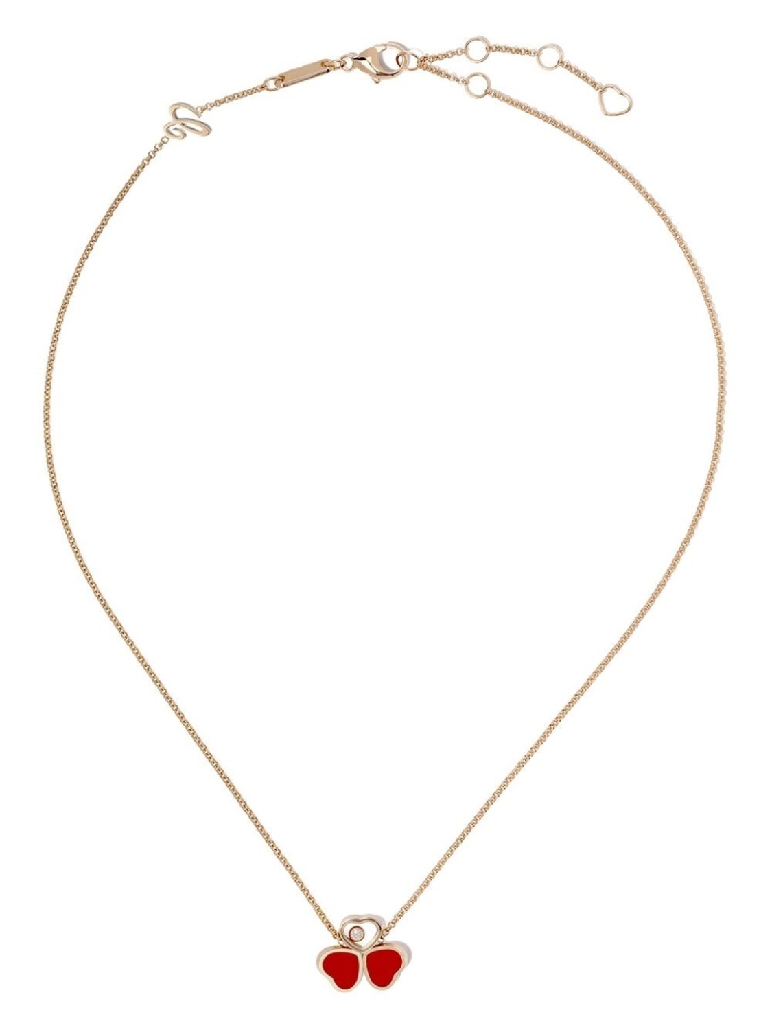 

Колье Happy Hearts из розового золота Chopard, розовый