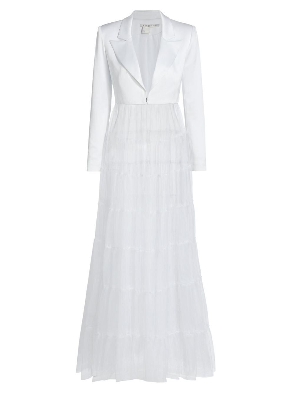 

Длинный блейзер из тюля Everly Alice + Olivia, белый