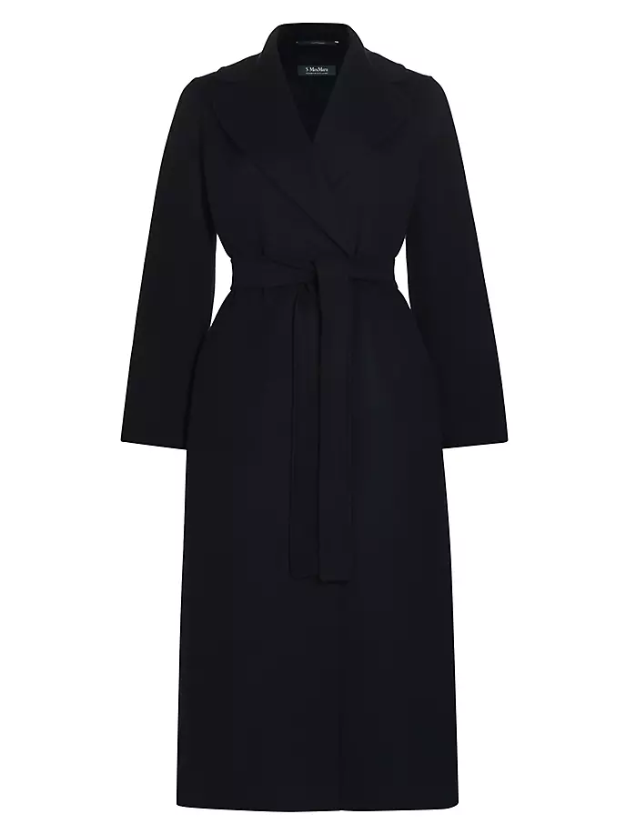 

Шерстяное пальто с запахом Poldo Max Mara, синий