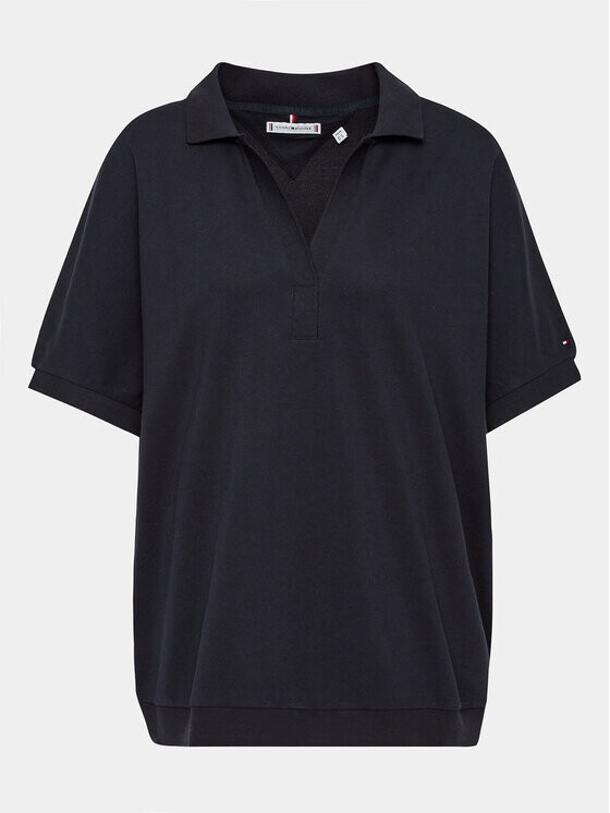 

Рубашка-поло свободного кроя Tommy Hilfiger Curve, синий