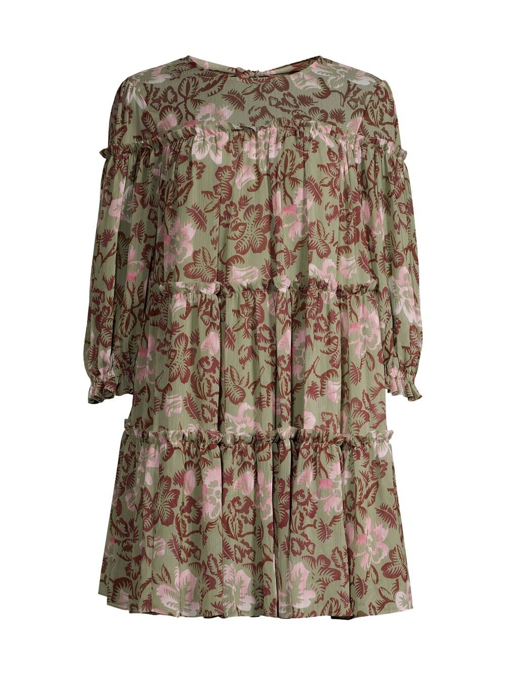 

Ярусное свободное платье Bunnoo Ted Baker, хаки