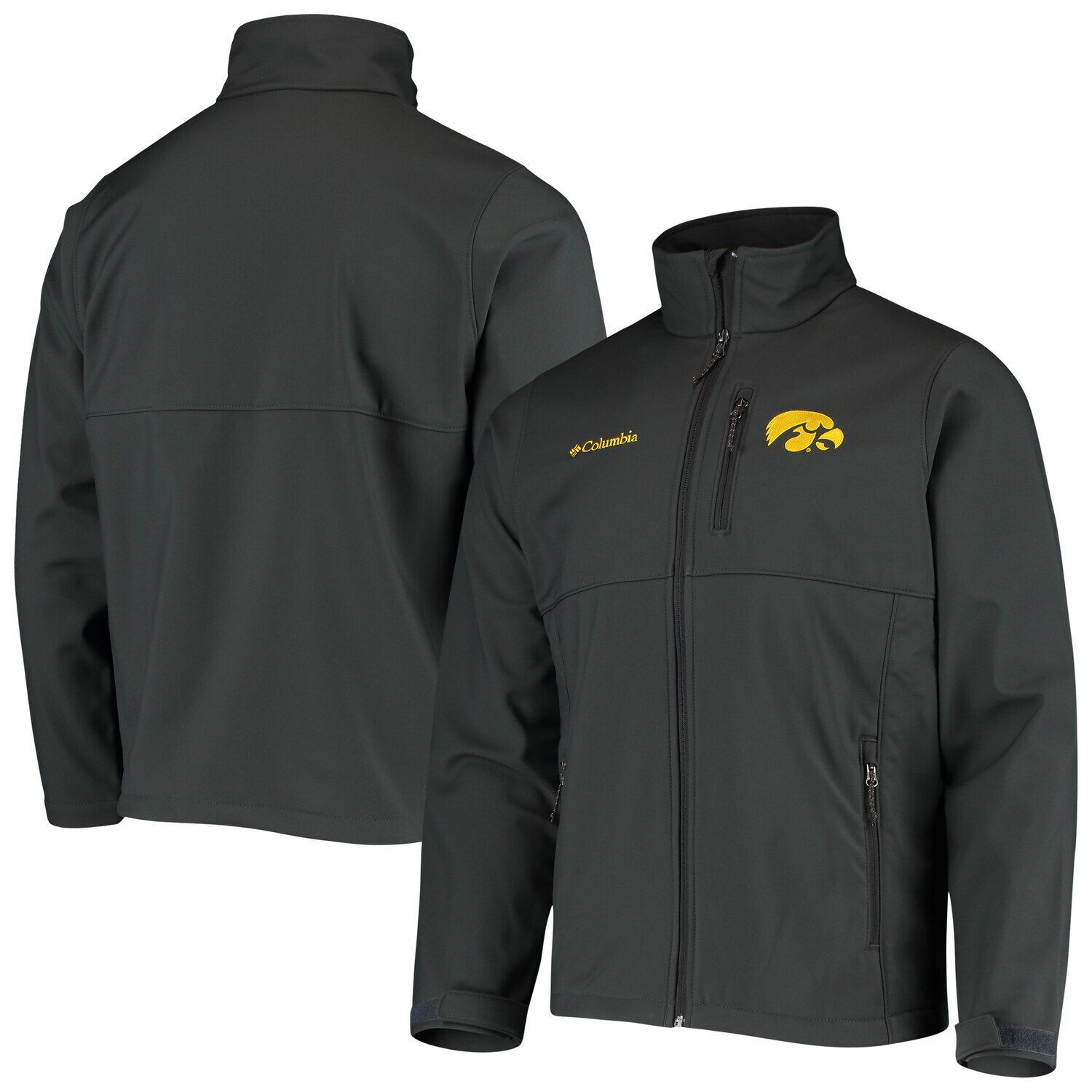 

Мужская темно-серая куртка Columbia Iowa Hawkeyes Collegiate Ascender с молнией во всю длину из софтшелла, Серый