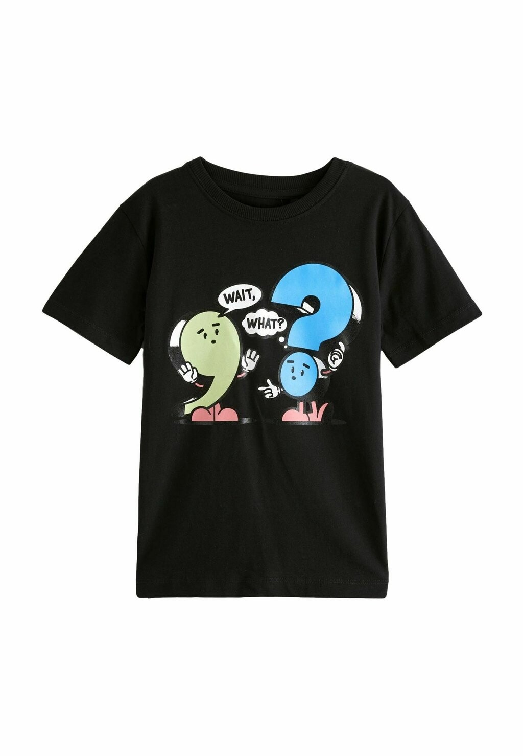 

Футболка с принтом SHORT SLEEVE GRAPHIC STANDARD Next, цвет black wait what
