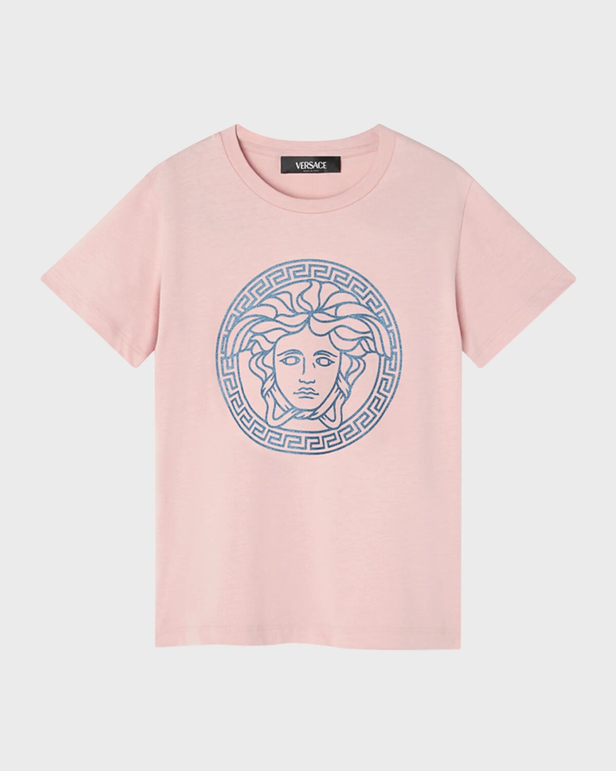 

Футболка с рисунком Медузы для девочек Versace, цвет Dusty Rose/Blue