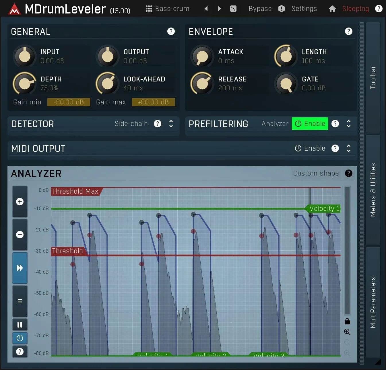 

Плагин выравнивателя барабана MeldaProduction MDrumLeveler