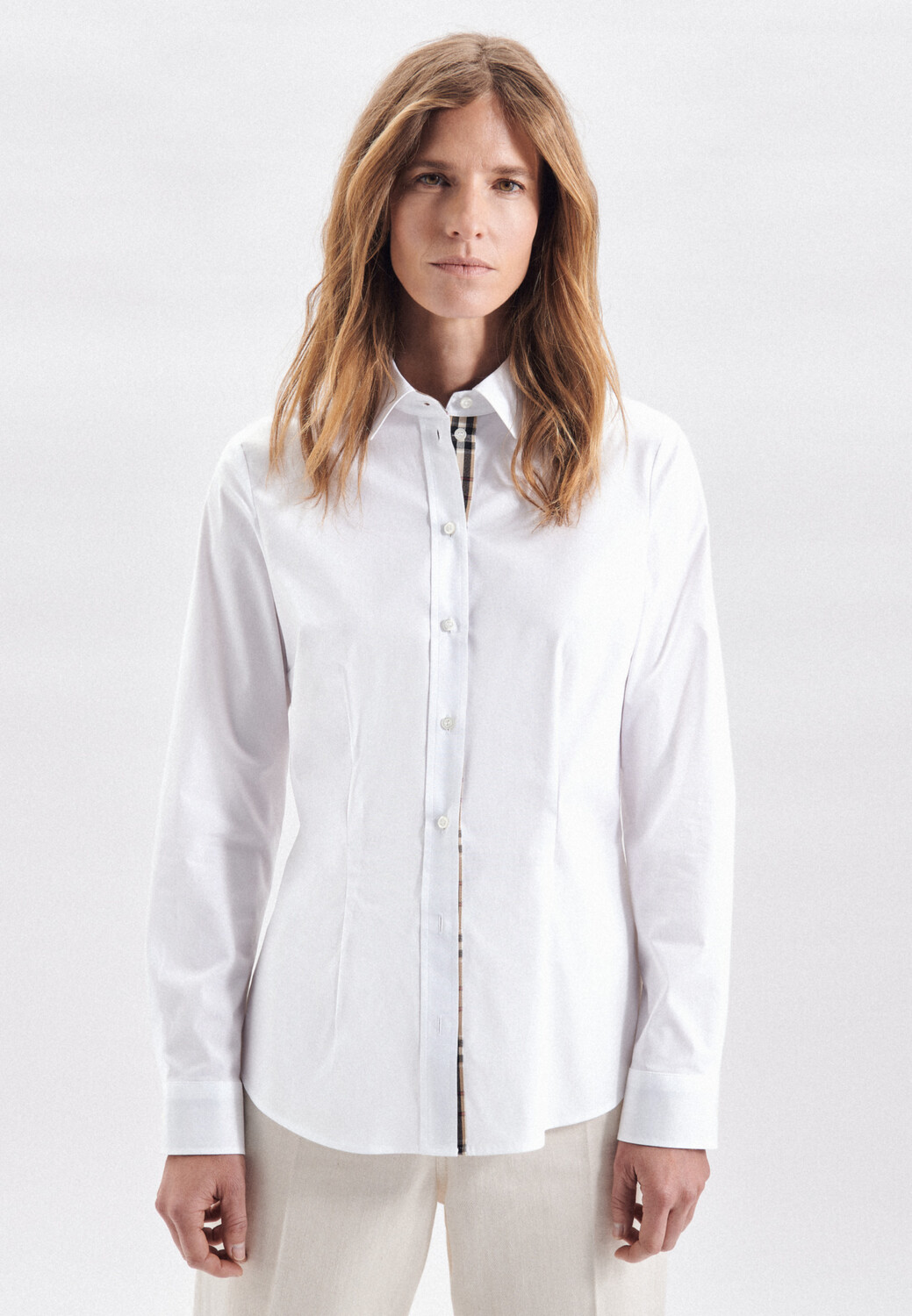 

Блуза Seidensticker Hemd Slim Fit, белый
