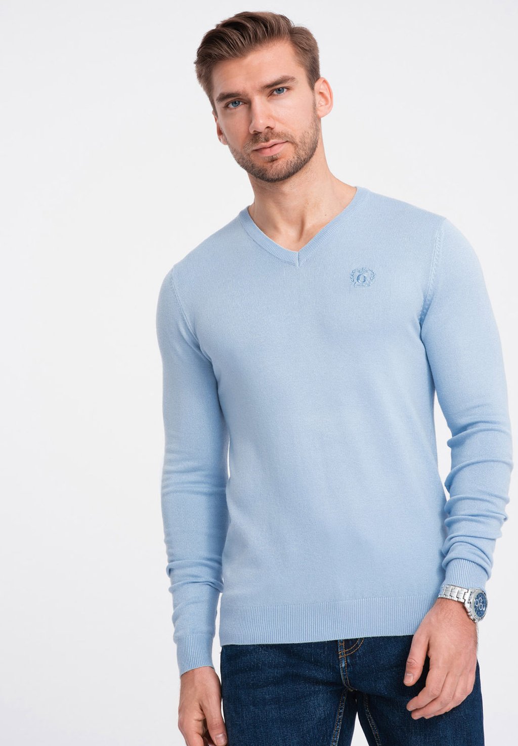 цена Вязаный свитер SWBS Ombre, цвет light blue
