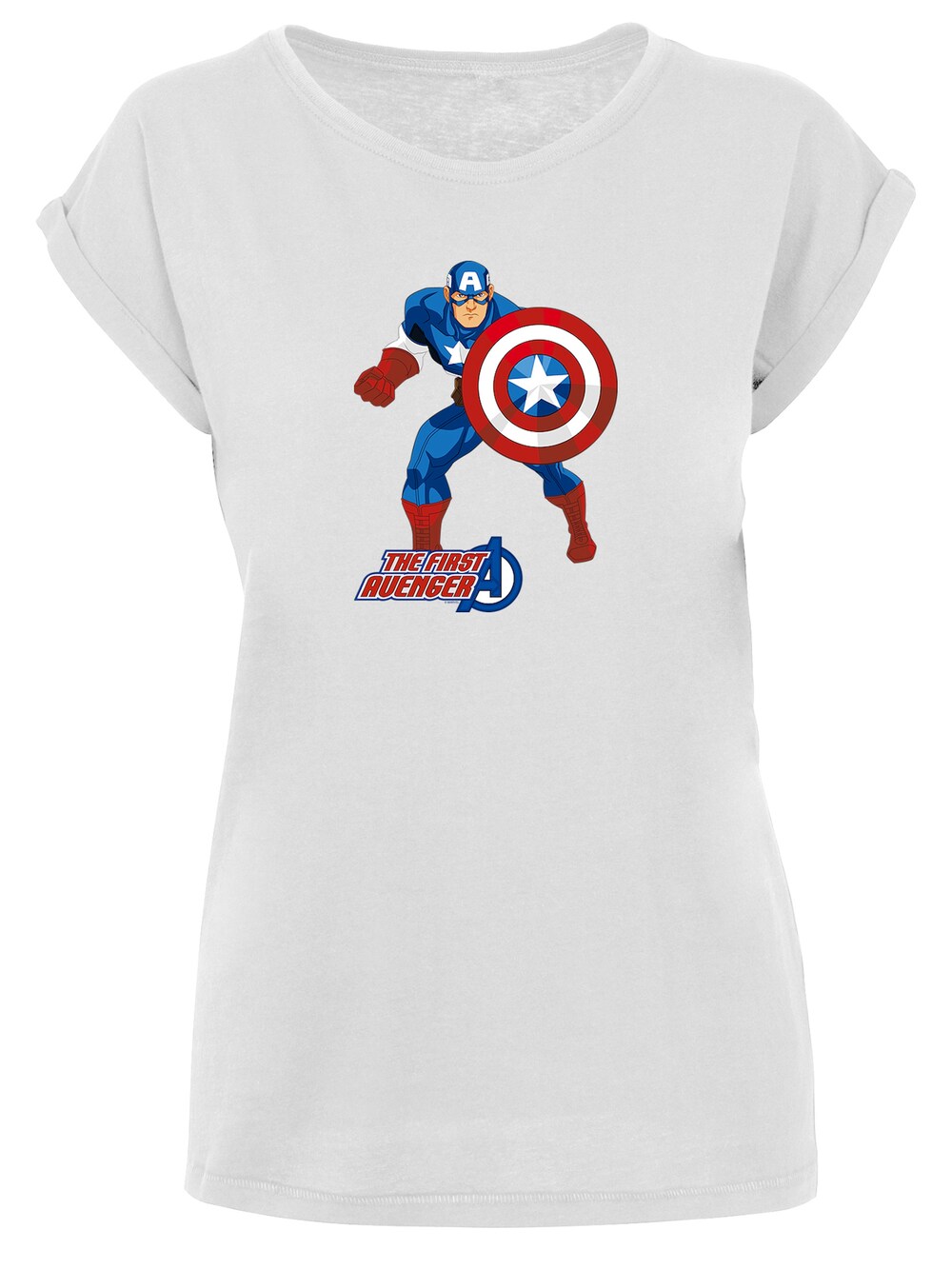 Рубашка F4Nt4Stic Captain America The First Avenger, белый the avenger super hero cosplay captain america steve rogers figure light emitting