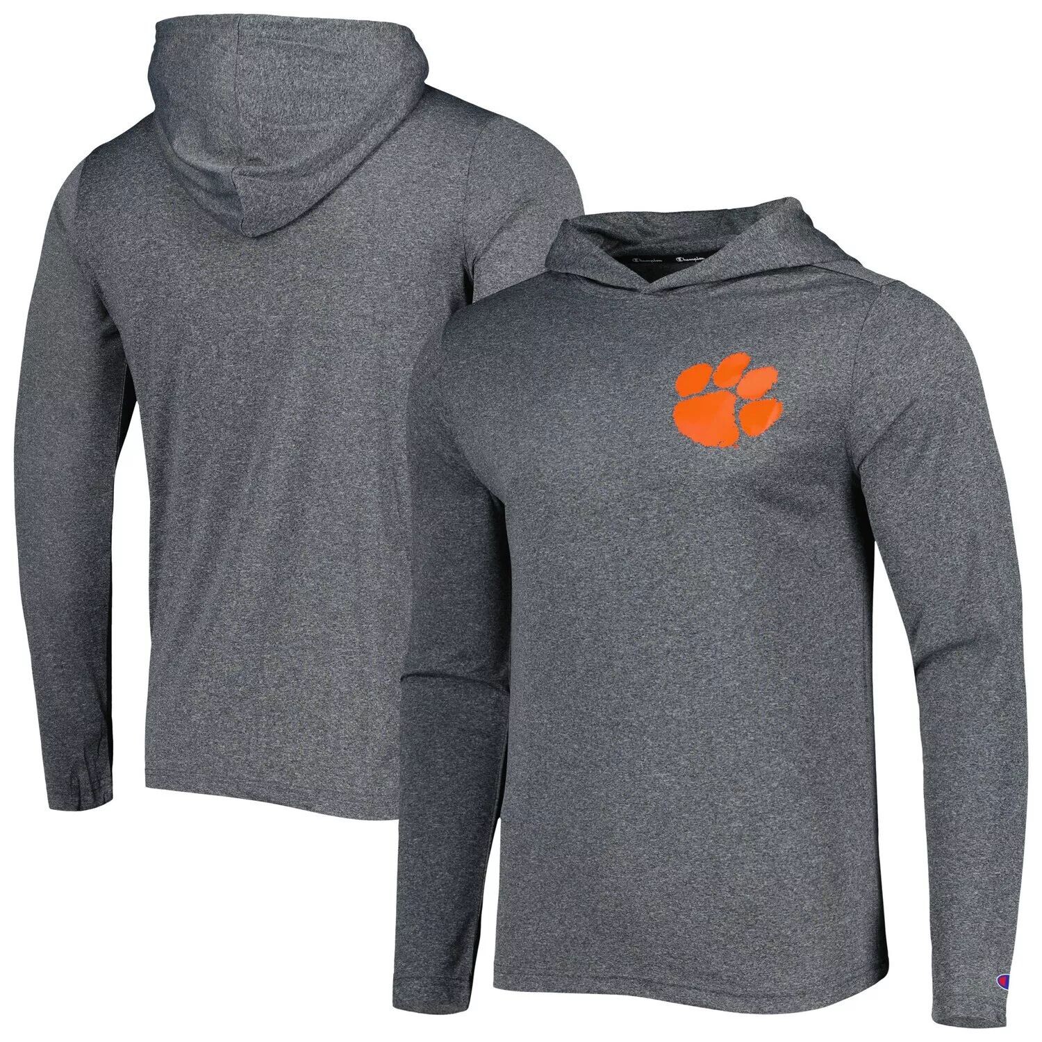 

Мужская футболка с длинным рукавом и худи Champion Clemson Tigers серого цвета, Серый