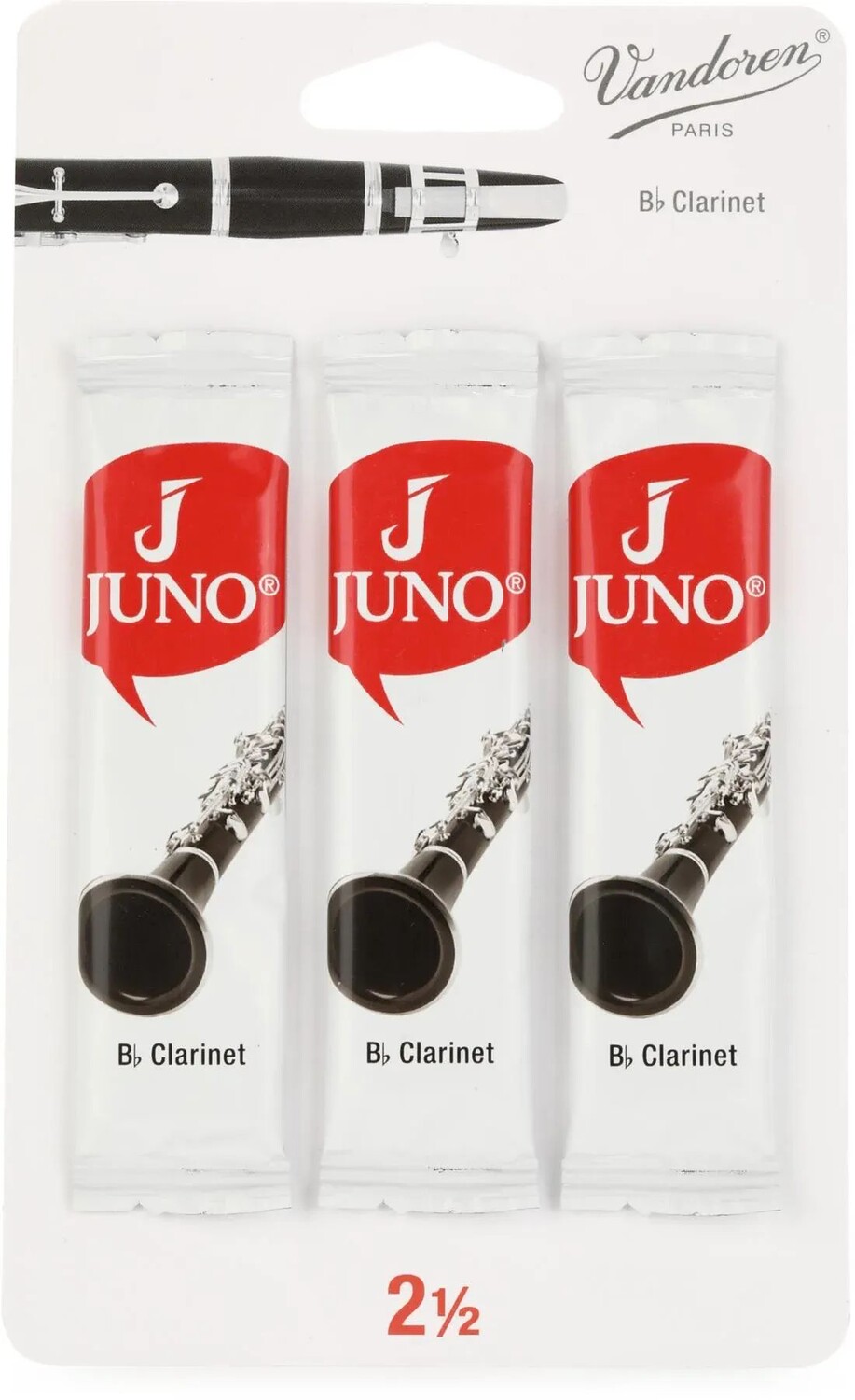 

Трости для кларнета Juno JCR0125/3 Bb — 2,5 (3 шт. в упаковке)