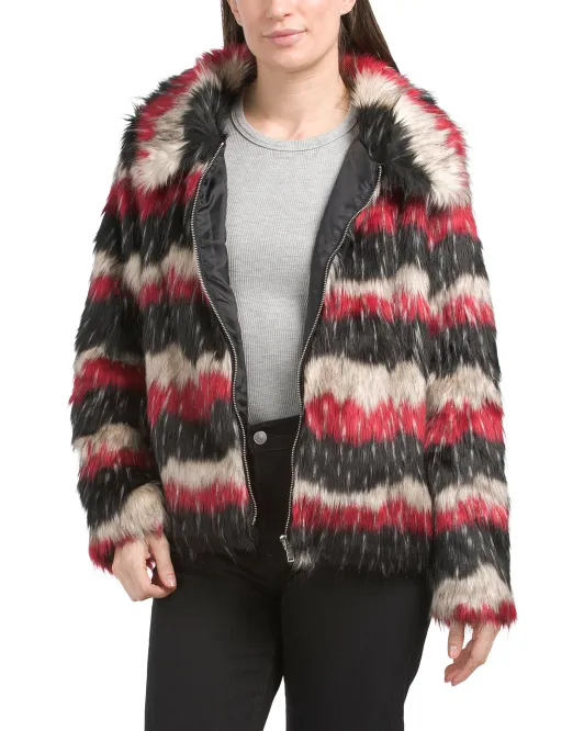 

Массивное пальто с цветными блоками и зигзагом Band Of Gypsies, красный/черный