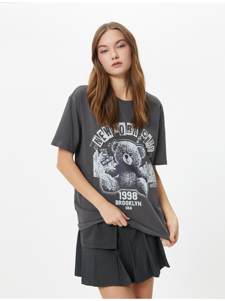 

Футболка KOTON T shirt, антрацит
