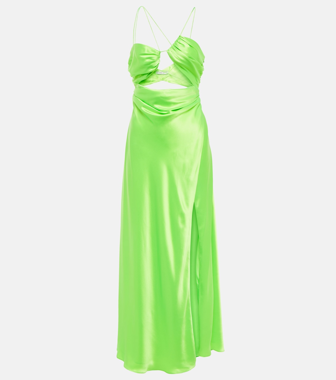Шелковое платье с вырезами THE SEI, зеленый