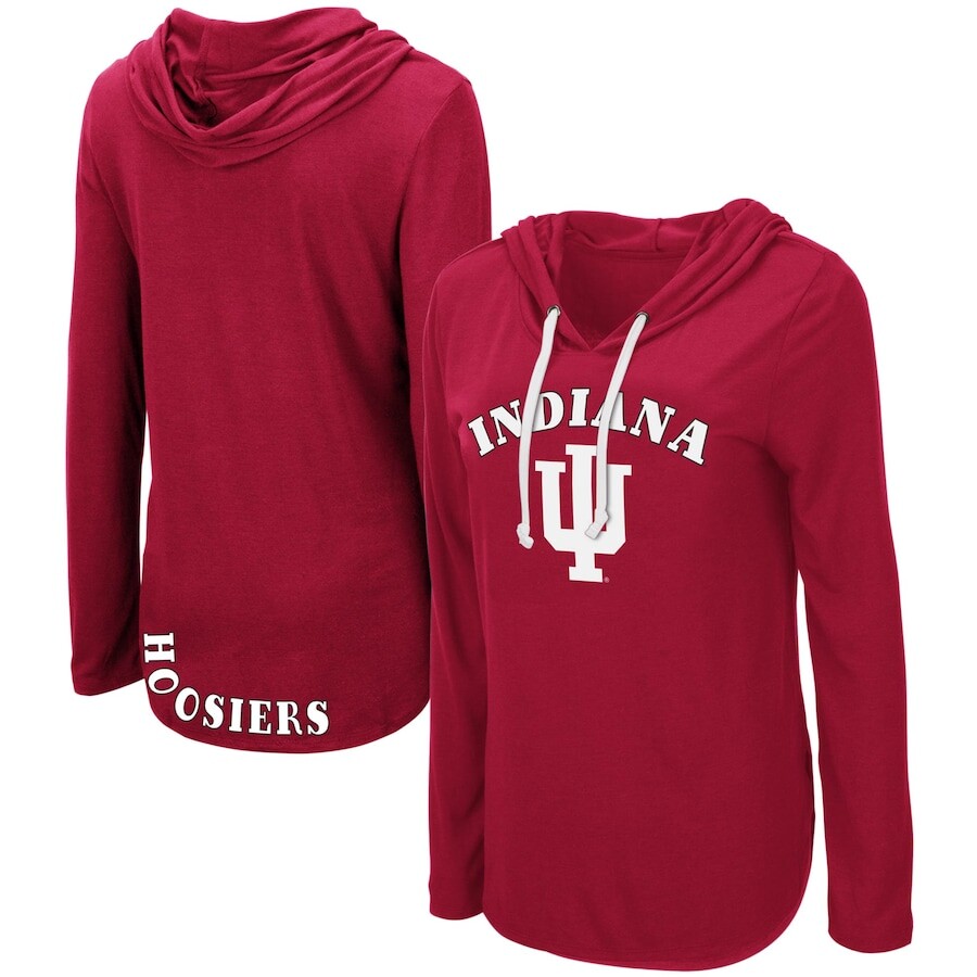 

Футболка с длинным рукавом Colosseum Indiana Hoosiers, малиновый