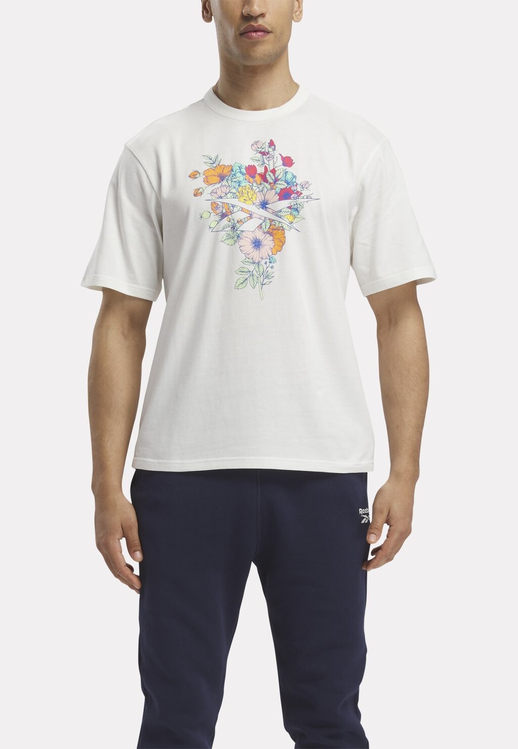 

Футболка с принтом Graphic Short Sleeve Reebok, цвет chalk