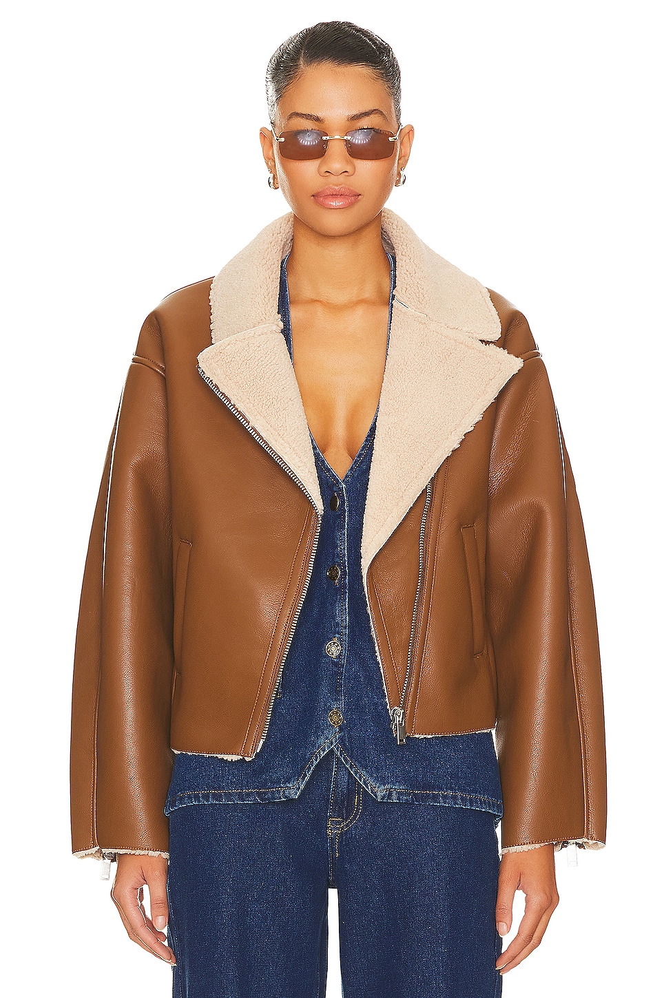 Куртка HEARTLOOM Amelia Faux Leather, цвет Cafe цена и фото
