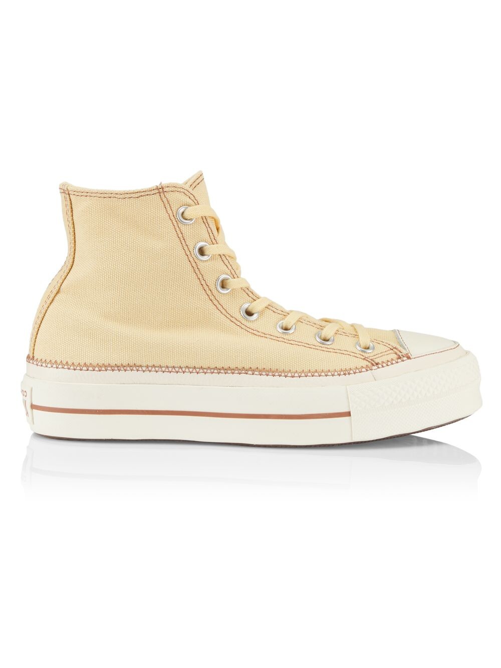 

Высокие кеды на парусиновой платформе Chuck Taylor All Star Lift Converse, бежевый