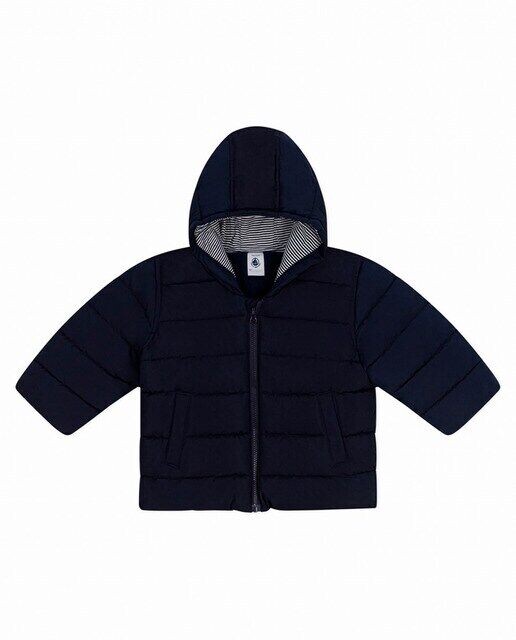 

Детское пальто на флисовой подкладке Petit Bateau, синий