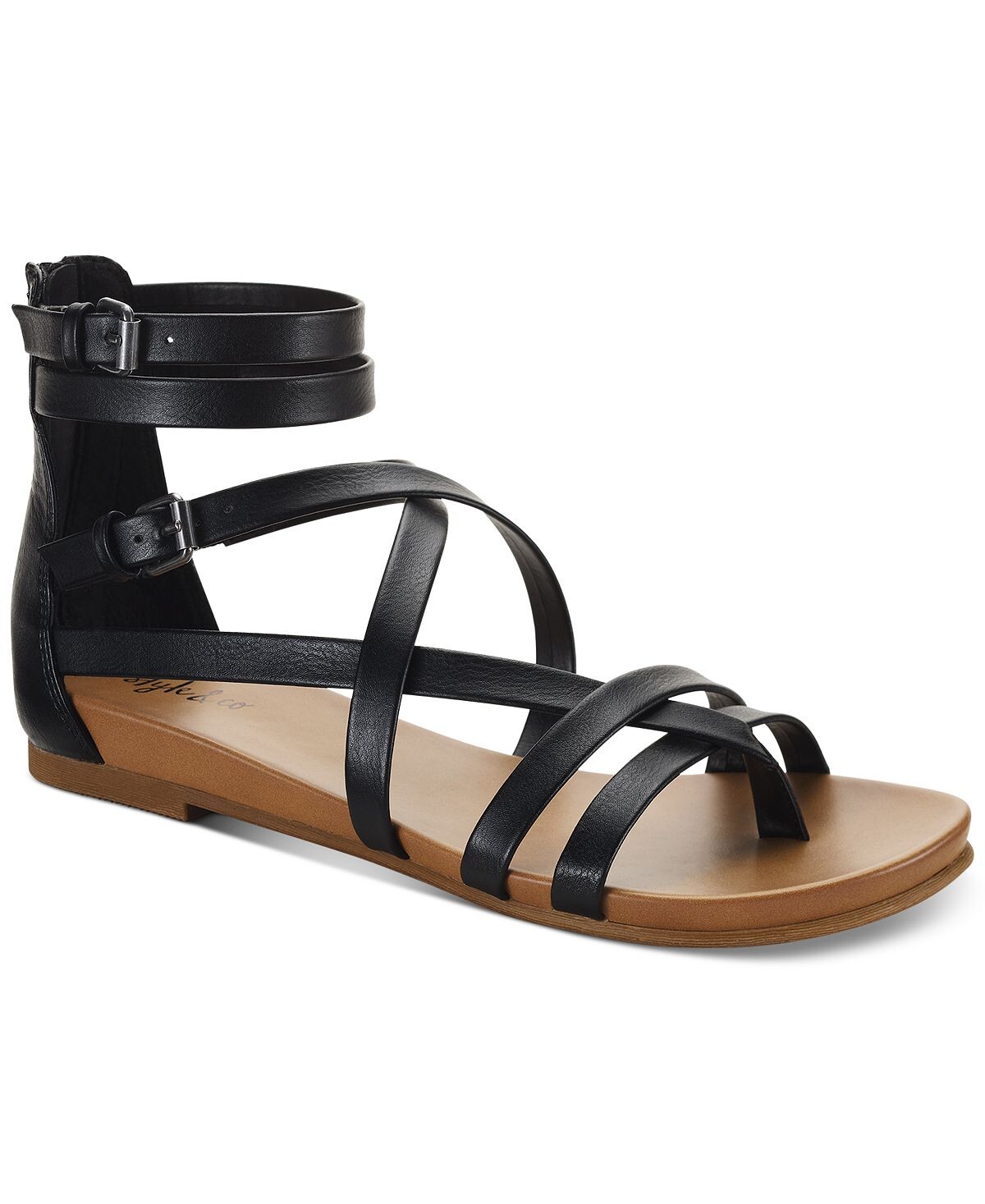

Сандалии Chelseaa Gladiator на плоской подошве Style & Co, черный