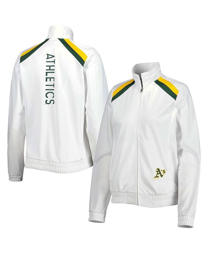 

Женская белая спортивная куртка с молнией во всю длину Oakland Athletics Red Flag G-III 4Her by Carl Banks, белый