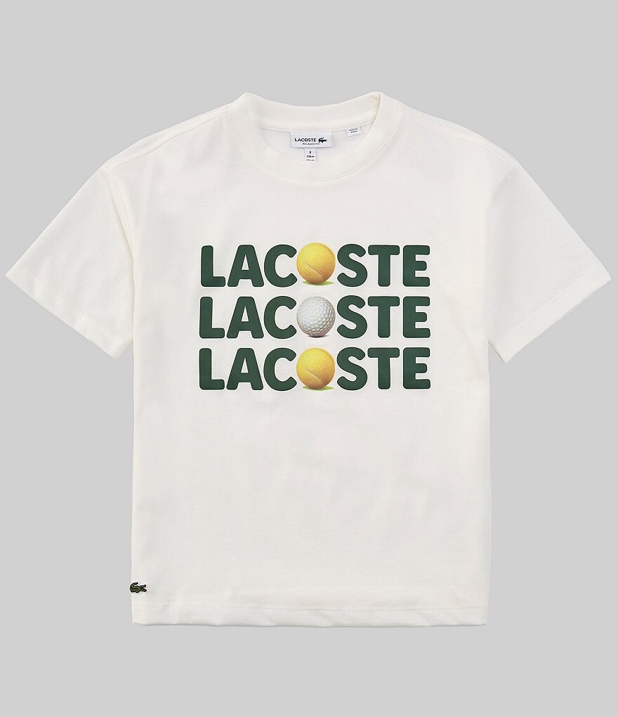 

Спортивная футболка с короткими рукавами Lacoste Big Boys 8–16, белый
