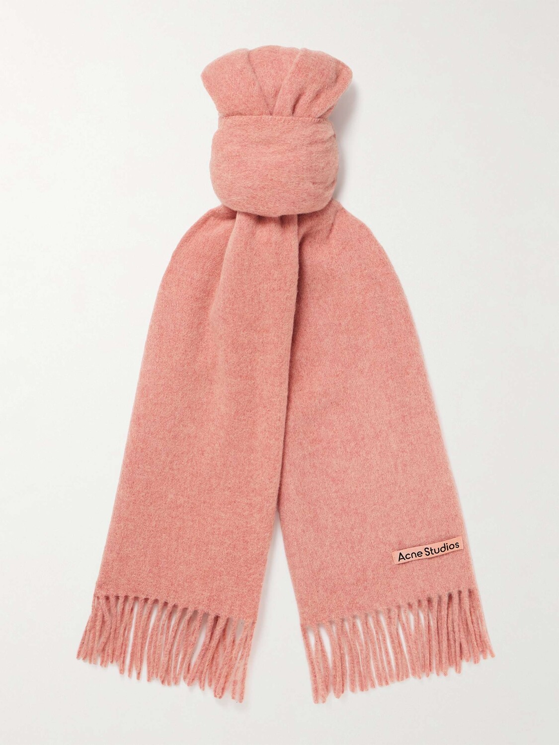 

Канадский шерстяной шарф с бахромой ACNE STUDIOS, розовый
