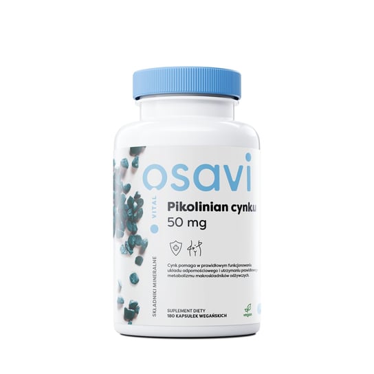 Пиколинат цинка Osavi, 50 мг 180 веганских капсул nutricost пиколинат цинка 50 мг 240 капсул