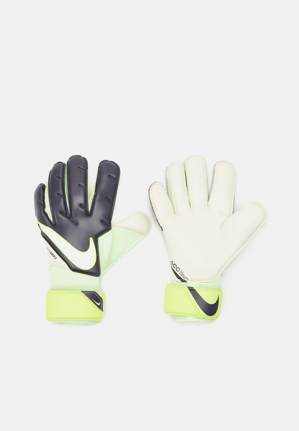 Перчатки вратарские Nk Gk Vpr Grp3-Fa20 Nike, цвет gridiron barely volt white мяч футбольный nike fcb nk strk fa20 красный