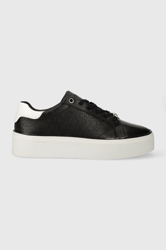 

Кожаные кроссовки FLATFORM C LACE UP - MONO MIX Calvin Klein, черный