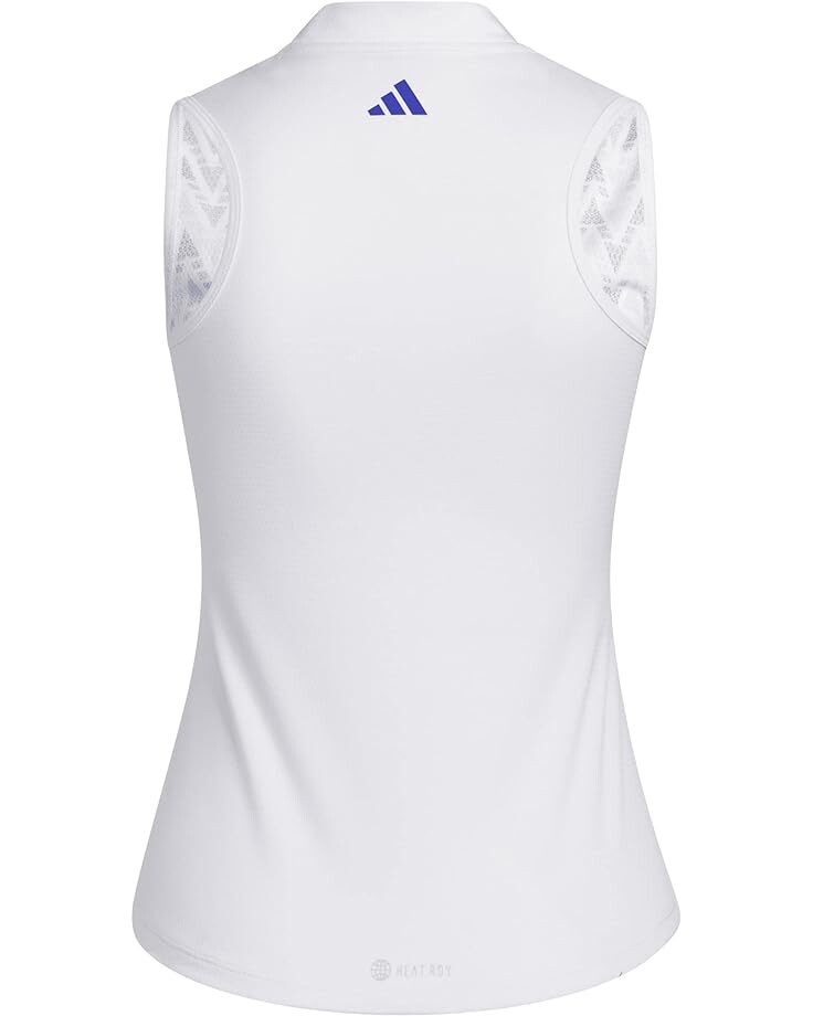 

Поло Adidas Heat.RDY Sleeveless Printed Polo Shirt, белый