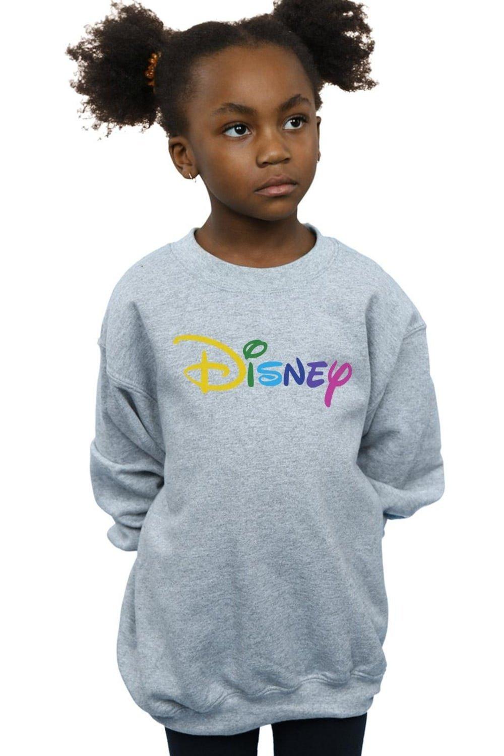 цена Толстовка с цветным логотипом Disney, серый