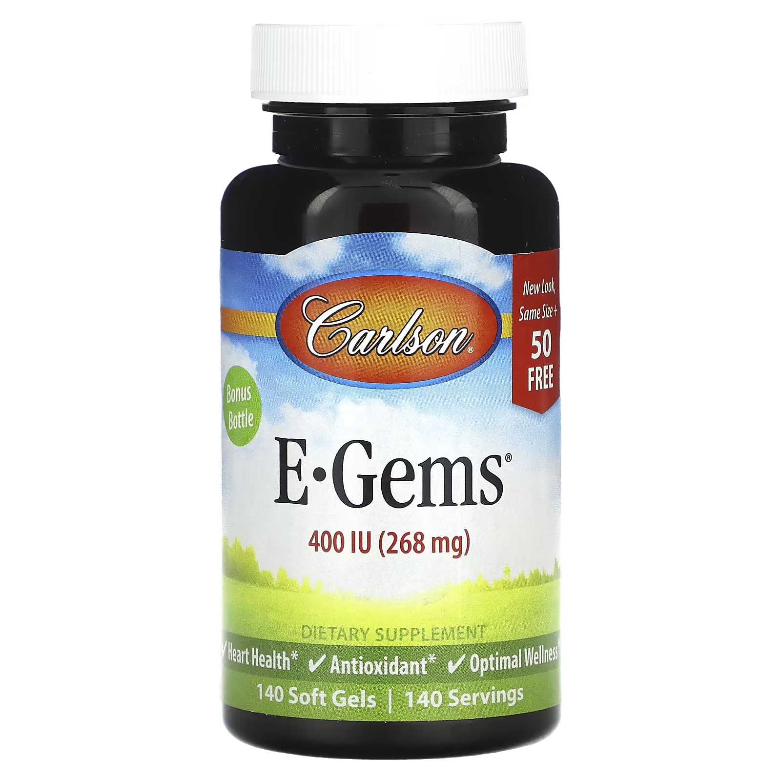 Пищевая добавка Carlson E-Gems 268 мг, 140 мягких таблеток пищевая добавка carlson mother s dha 500 мг 60 мягких таблеток