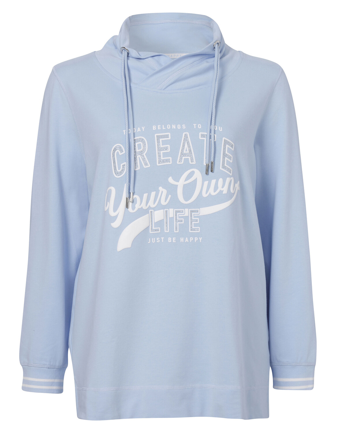 

Толстовка VIA APPIA DUE Pullover Jugendliches mit Glitzersteinen, цвет hellblau/ecru