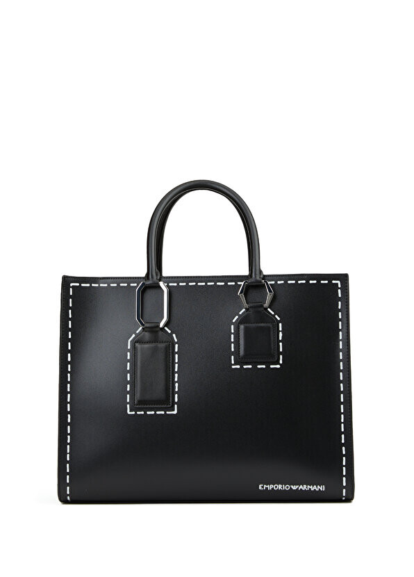 

Черная сумка для покупок Emporio Armani