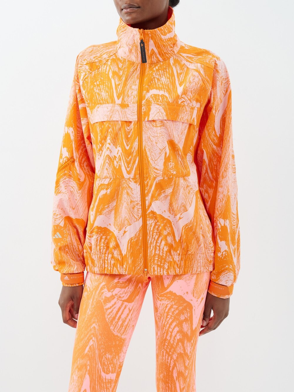 

Спортивная куртка из ракушек с принтом truecasuals Adidas By Stella McCartney, оранжевый