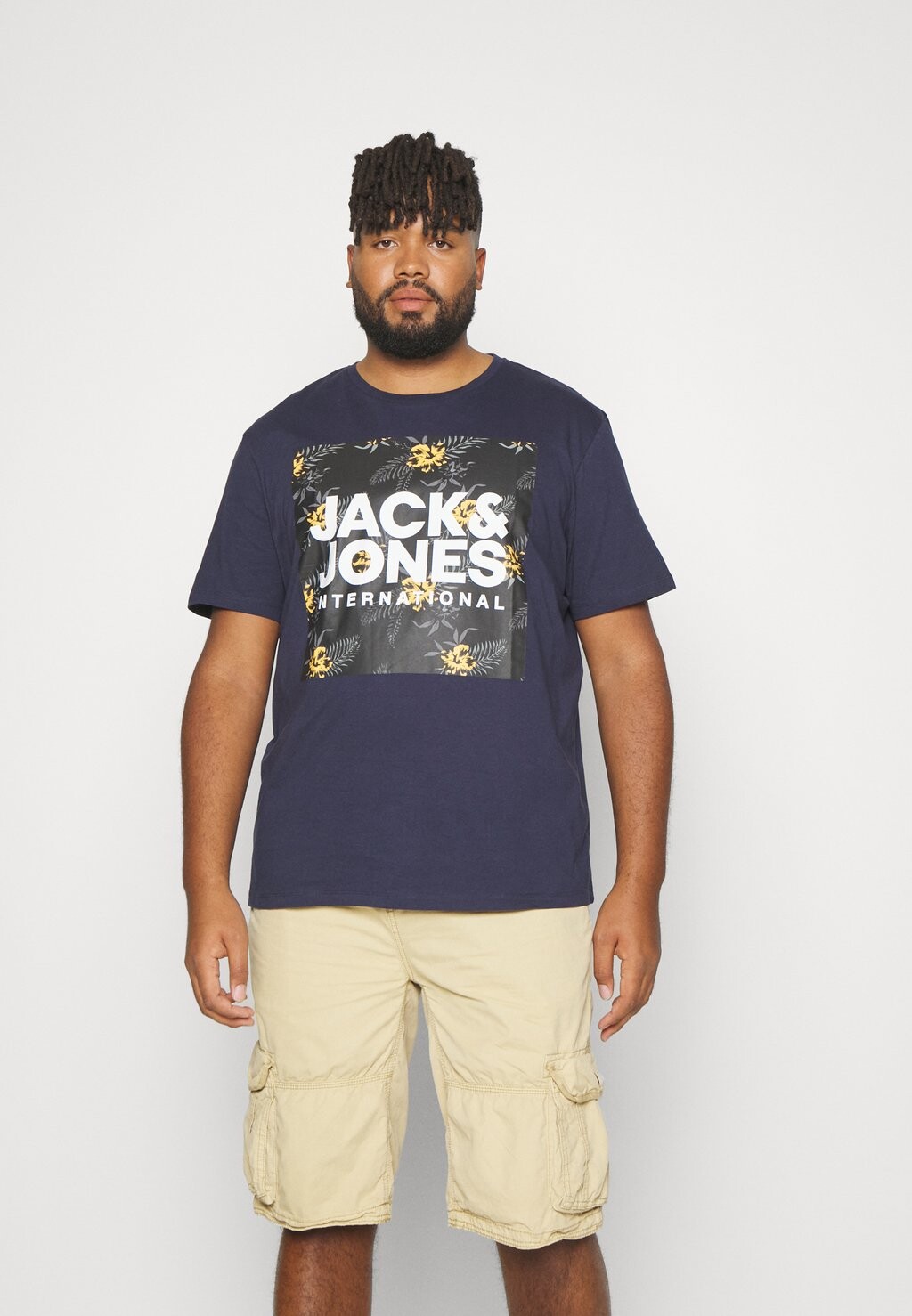 

Футболка с принтом Jack & Jones, темно-синий