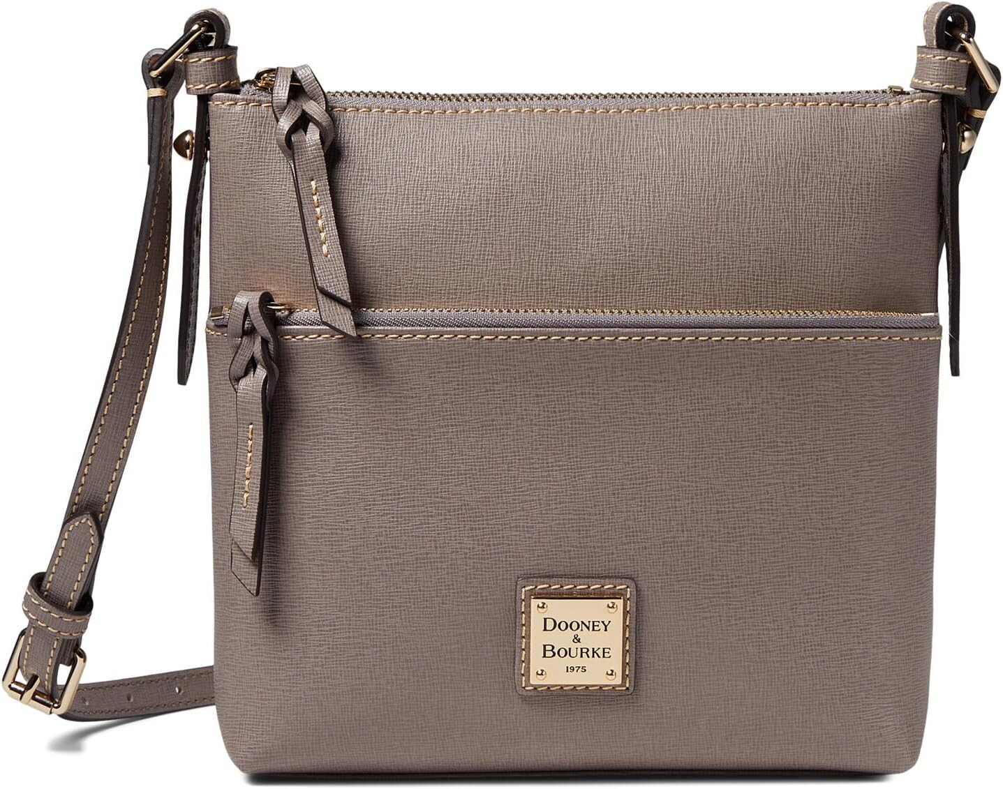 

Сумка Saffiano Letter Carrier Dooney & Bourke, серо-коричневый